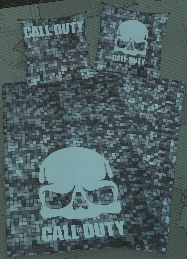 Bettwäsche Call of Duty - Skull Pixels - 135 x 200cm + 80 x 80cm - Mikrofaser